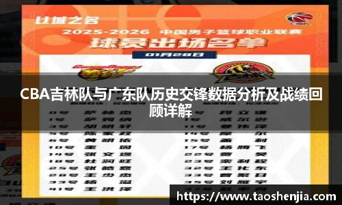 悟空体育CBA吉林队与广东队历史交锋数据分析及战绩回顾详解